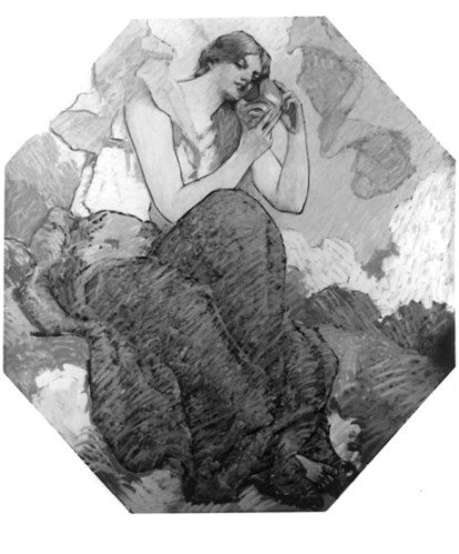 Mural by Robert Reid in Library of Congress’s Jefferson Building, ca. 1896.